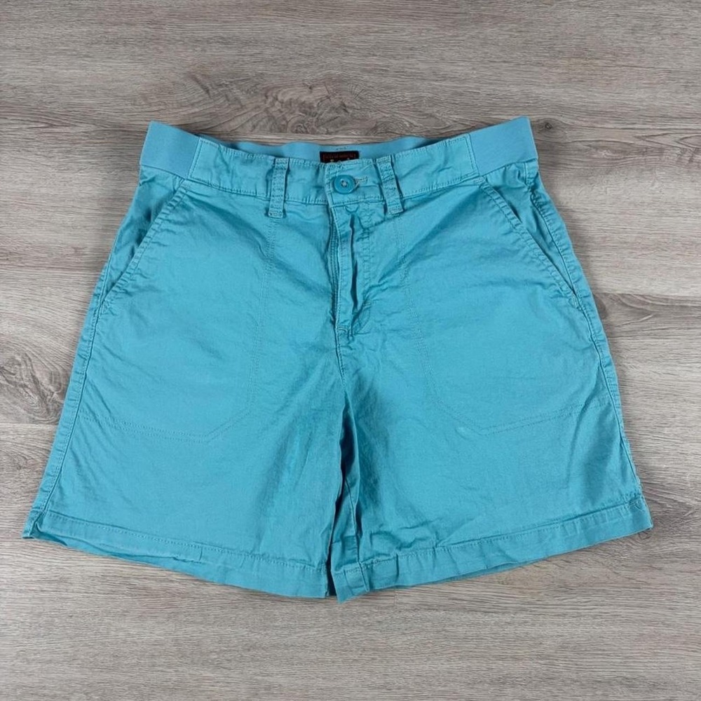 Women's Lee Aqua Blue Shorts with Elastic Waistband Size 10M